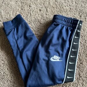 Nike Kids Navy Joggers with Logo